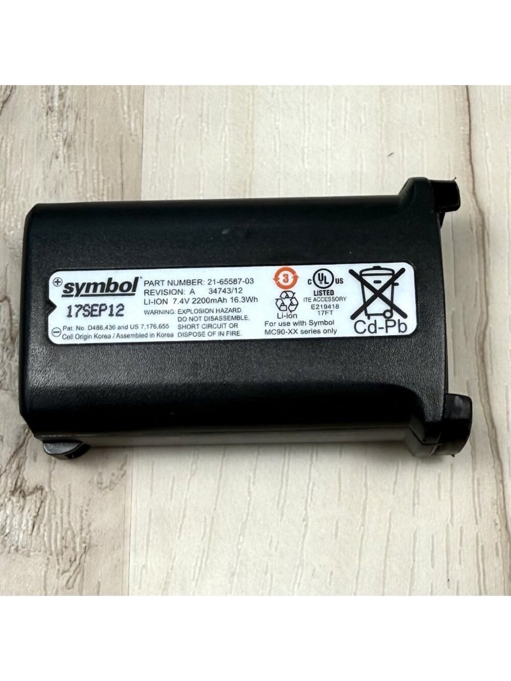 SYMBOL Replacement Li-ion Battery Pack for MC90-XX Barcode Scanners 21-65587-03